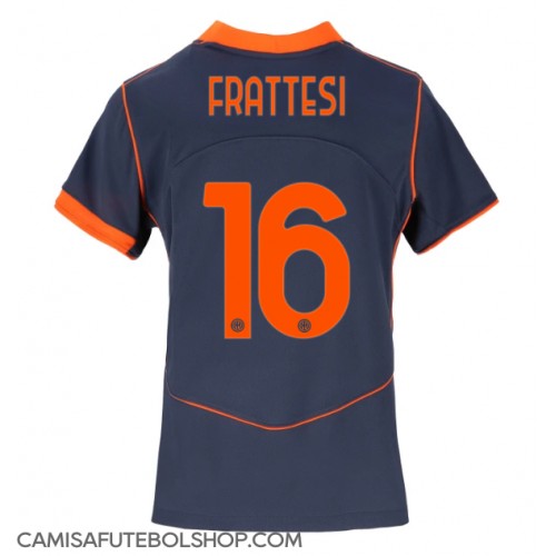 Camisa de time de futebol Inter Milan Davide Frattesi #16 Replicas 3º Equipamento Feminina 2025-26 Manga Curta